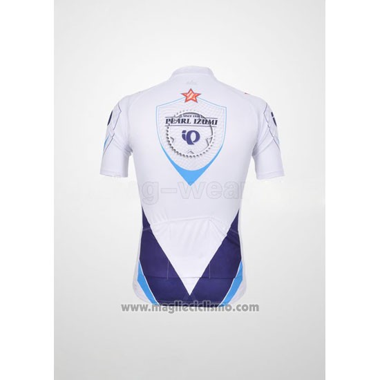 2011 Abbigliamento Ciclismo Pearl Izumi Bianco e Blu Manica Corta e Salopette